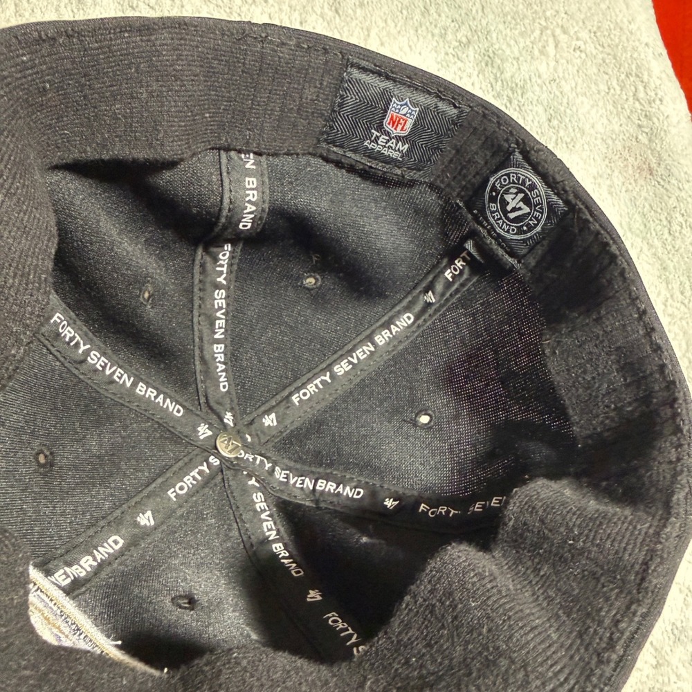 Baltimore Ravens NFL 47 Brand Black Stretch Fit Hat Baseball Cap Contrast Stitch - Picture 5 of 5